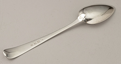 Irish Silver Georgian Tablespoon -Newton family Crest, Dunleckney, John Bayly